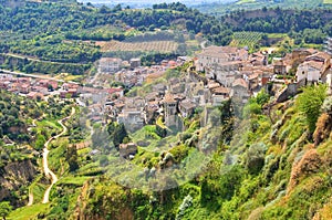 Panoramic view of Tursi. Basilicata. Italy.