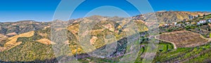 Panoramic view of the typical landscape of the Douro, in the north of Portugal