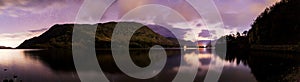 A panoramic view of Ullswater in the lake distcict