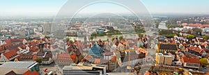Panoramic view from Ulm Munster church, Germany photo