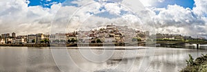 Panoramic view at the university city Coimbra with river Mondego - Portugal