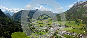 Panoramic view from Unken in Salzburgerland, Austria