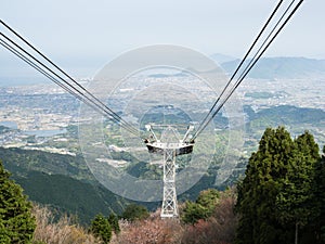 Panoramic view from Unpenji ropeway leading to temple number 66 of Shikoku pilgrimage - Kagawa prefecture, Japan