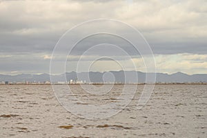 Panoramic View of Valencia Skyline Across Albufera Waters