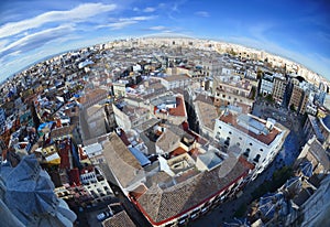 Panoramic view of Valencia, Spain