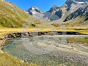 View of Valle Rossa in the Zillertal alps, South Tyrol, Italy photo