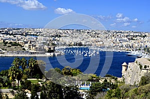 Panoramic view in Valletta