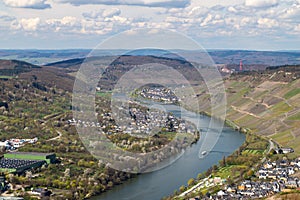 Panoramic view on the valley of the river Moselle