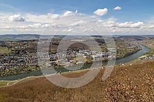 Panoramic view on the valley of the river Moselle