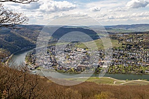 Panoramic view on the valley of the river Moselle