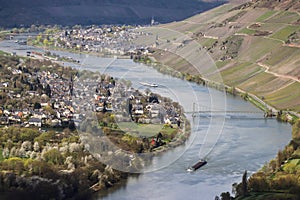 Panoramic view on the valley of the river Moselle