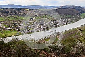 Panoramic view on the valley of the river Moselle