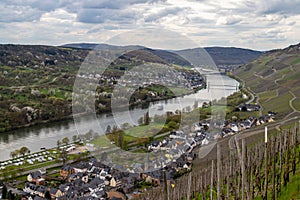 Panoramic view on the valley of the river Moselle