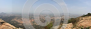 Panoramic view of the valleys from Horsley Hills