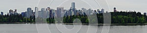 Panoramic view of Vancouver, Canada and Stanley Park