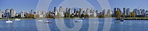 Panoramic view of Vancouver downtown