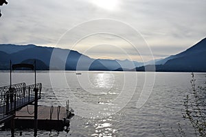 Panoramic view from Varenna lake Como
