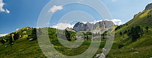 Panoramic view of Velika pleca hill Sutjeska national park in Z