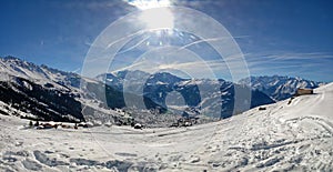 Panoramic view from Verbier, Switzerland