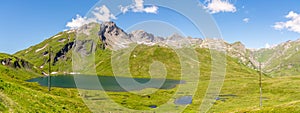 Panoramic view at the Verney Lake near Petit Saint Bernard Pass - Italy