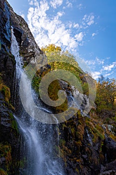 Panoramic view vertical. Cascade de Still in Zamora