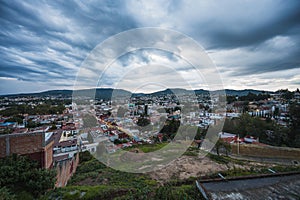 Panoramic view from a viewpoint of the city of Tlaxcala, Mexico