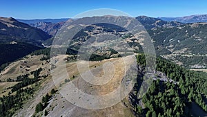 Panoramic view of the village of Beuil in the park of Mercantour