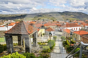 Panoramic view of the village center of Sernancelhe