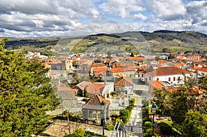 Panoramic view of the village center of Sernancelhe