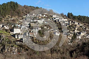 Panoramic view of village Kipoi, Zagori, Epirus, Greece