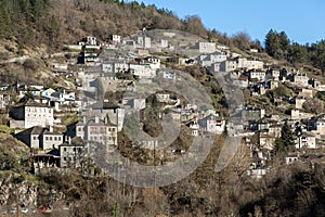 Panoramic view of village Kipoi, Zagori, Epirus, Greece