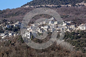 Panoramic view of village Vitsa, Zagori,, Greece