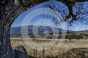 Panoramic view of villages Plana in the mountain Plana by Vitosha