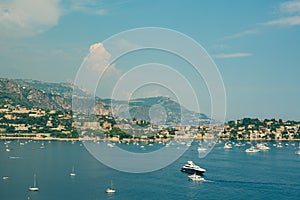 Panoramic View of Villefranche sur Mer, France.