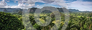 Panoramic view in Vinales Valley , Cuba