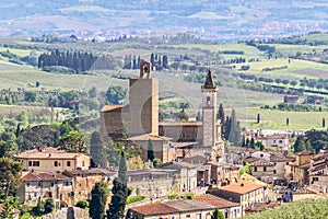 Panoramic view of Vinci, Florence, Italy, famous for the artist Leonardo, born in this area