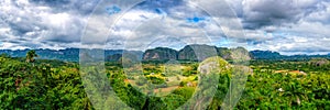 Panoramic view of the ViÃÂ±ales valley in Cuba photo