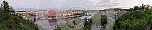 Panoramic view of Vltava river, Prague, Czech republic