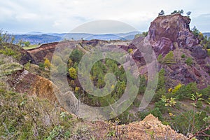 Panoramic view of volcano extinct