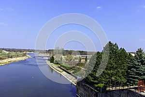Panoramic view of Warta River - Lyszkowice, Poland photo
