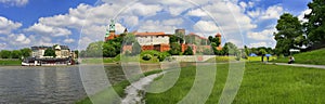 Panoramic view of the Wawel castle in Krakow