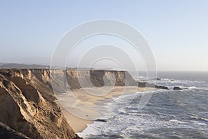 Windy pacific coast in Half Moon Bay, California