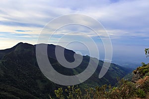 Panoramic View From Worlds End In Horton Plains National Park, Sri Lanka