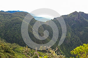 Panoramic View From Worlds End In Horton Plains National Park, Sri Lanka