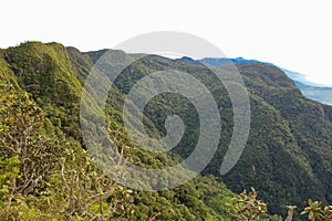 Panoramic View From Worlds End In Horton Plains National Park, Sri Lanka