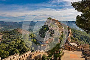 Panoramic view of Xativa Castle, Valencia, Spain