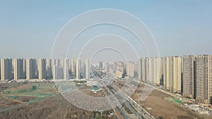 Panoramic view of Xi`an urban complex