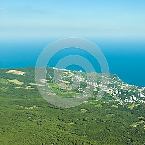 A panoramic view of Yalta city
