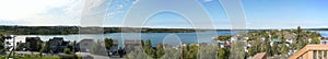 Panoramic view of Yellowknife in the Northwest Territories, Canada, in summer