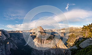 Panoramic view of Yosemite Valley National Park California United States